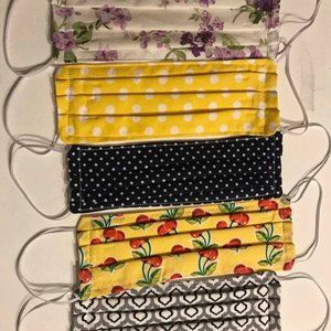 Lot of 5 Cotton Face Masks